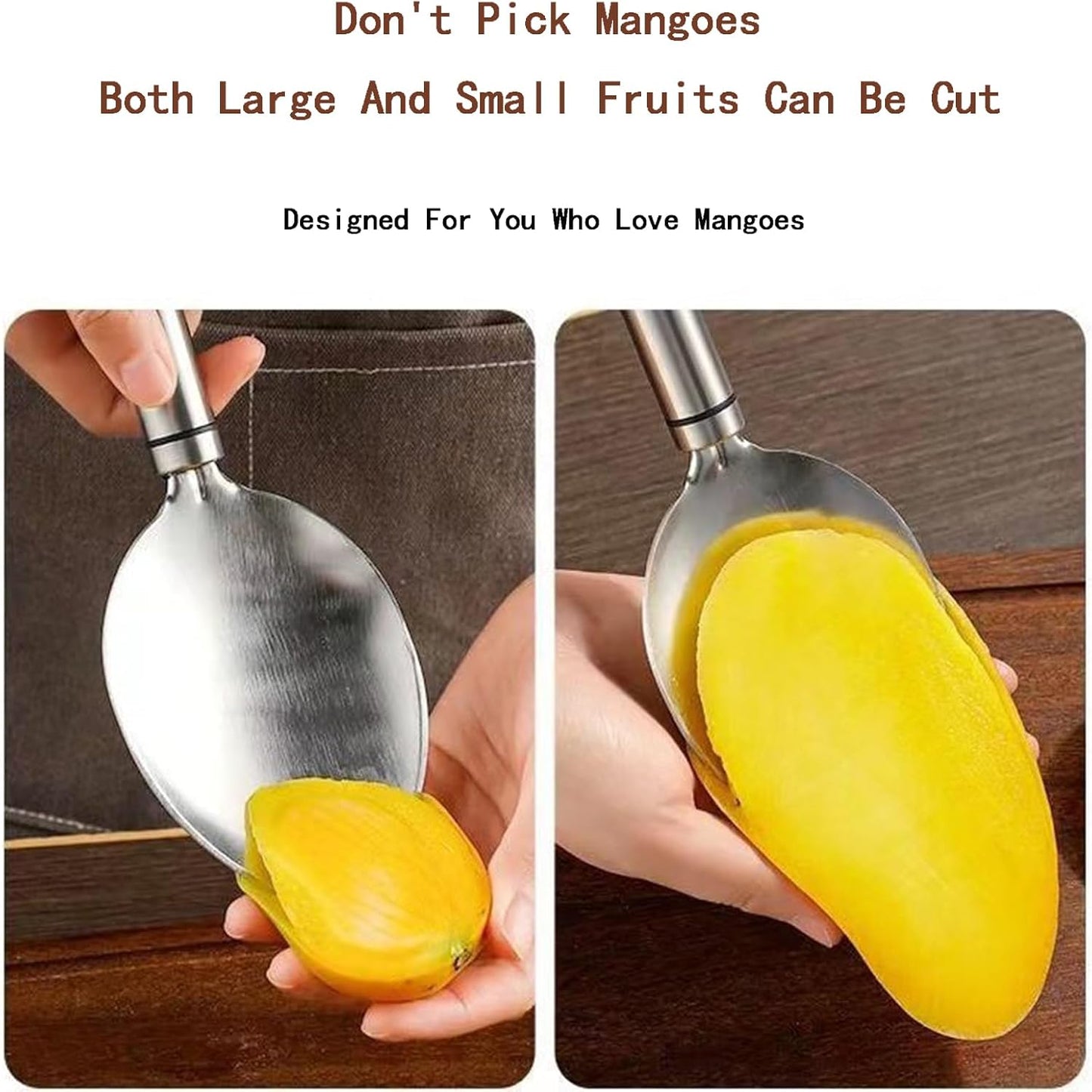 3Pcs Mango Slicer Fruit Fork Kit, Watermelon Cutter Slice, Stainless Steel Kitchen Fruit Cutter Slice Tool
