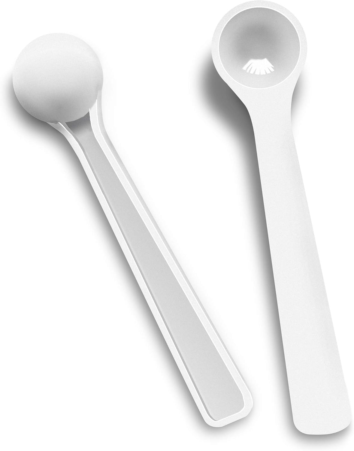 1g Plastic Measuring Spoons (2ml) – Pack of 10 Mini Scoops for Protein Poweder, Baby Formula, Baking, Coffee, Supplements – Approx. 1/5 Teaspoon Scoop (tsp)