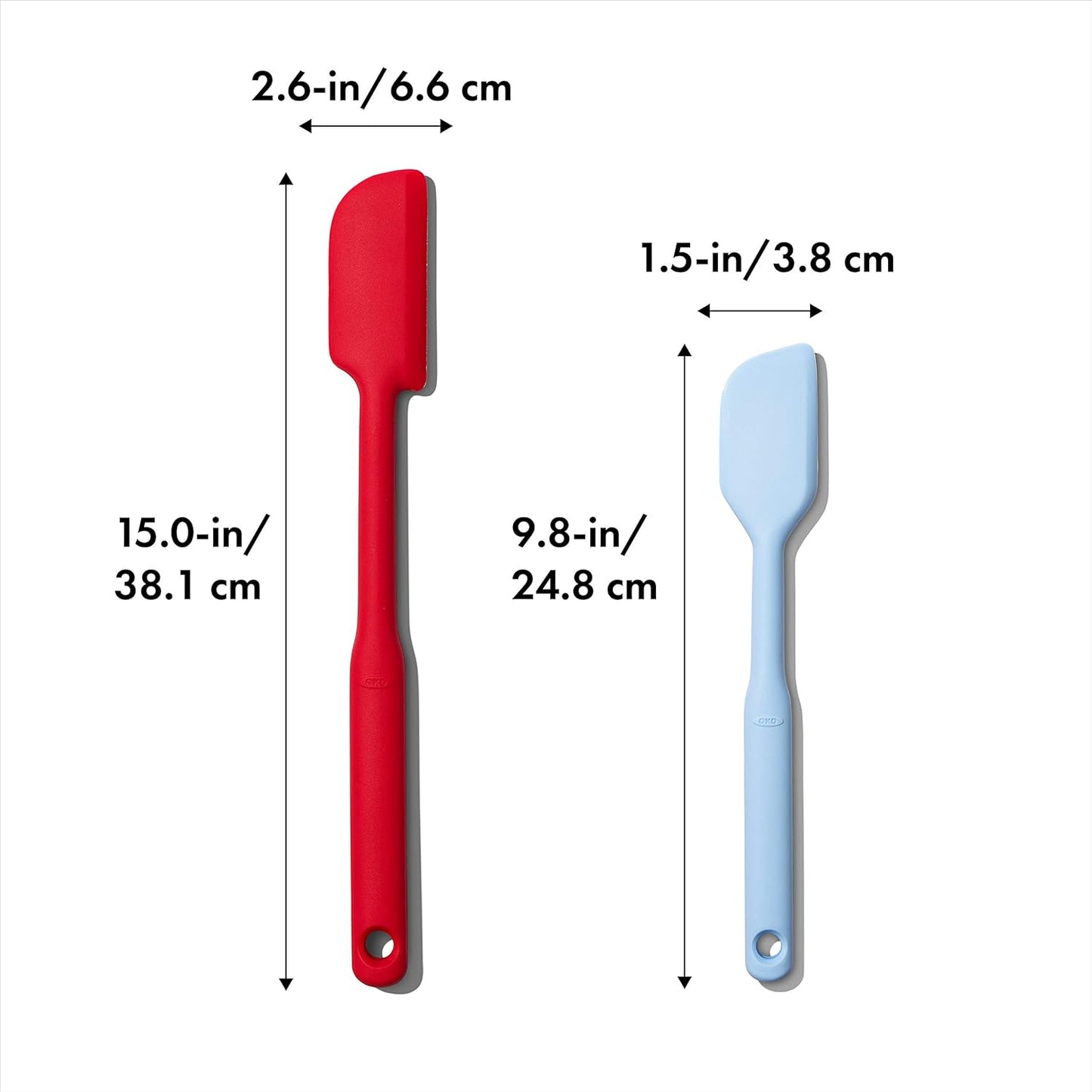 OXO Good Grips 3 Piece Silicone Spatula Set, One Size, Multi, Multicolor