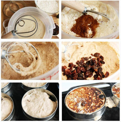 Danish Dough Whisk 13.5” Dough Whisk Stainless Steel Dutch Style Bread Whisk Wooden Handle Danish Whisk for Bread, Batter, Cake, Pastry. Great alternatives to a blender, mixer or hook（2 Pack）