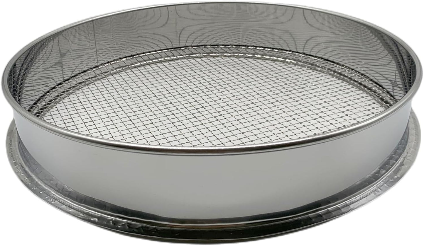 Soil Sieve for Garen -12 inches Soil Sifter for Rocks Compost-Sifting pan (1/8”Mesh Screen)