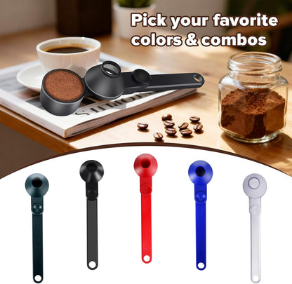 Coffee Scoop 2Tbsp & 51mm Espresso Tamper - BPA-Free PCTG Scoop Funnel, Fits K-Cups, Precise Measuring for Coffee/Protein/Powder/Hot Cocoa & Formula Dispensers (Black 1Pack)