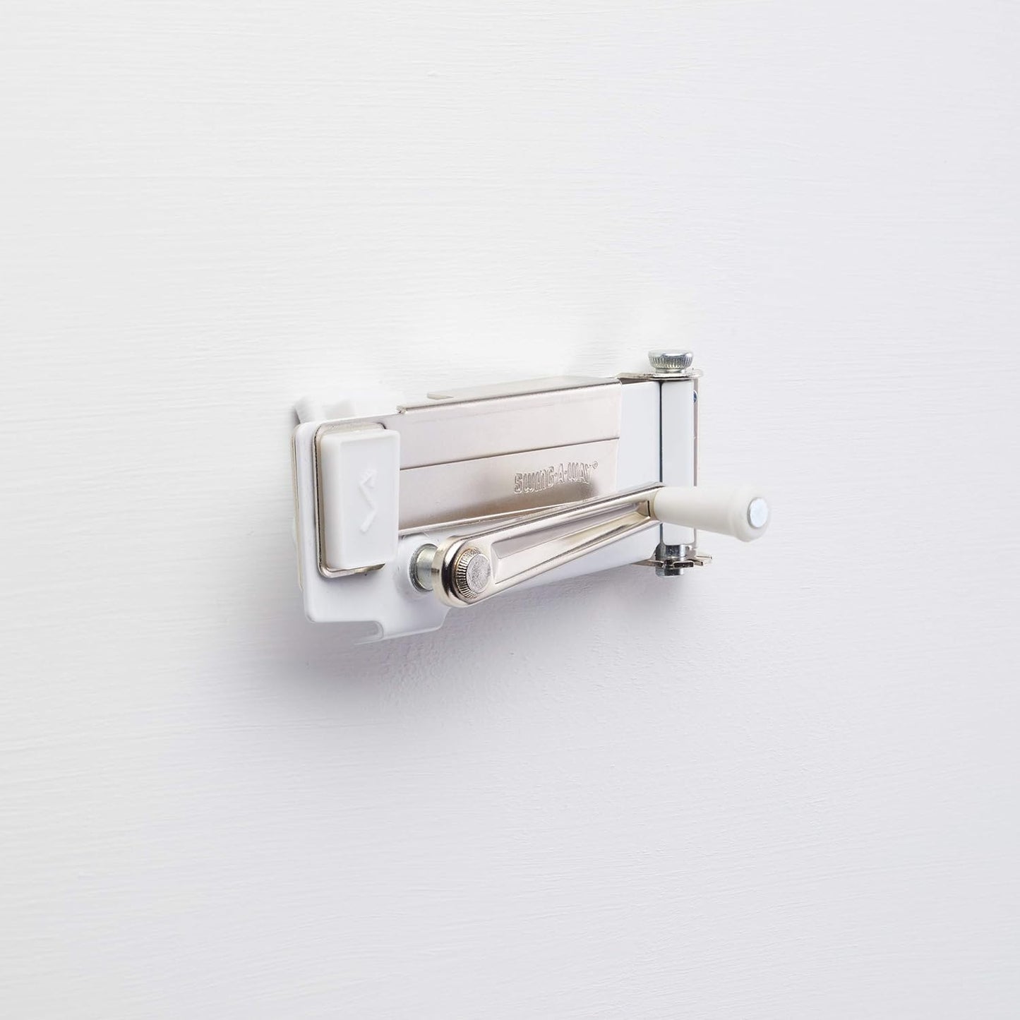 KitchenCraft KC609WH Swing-A-Way Wall Mounted Can Opener - Tin with Magnetic Lid Lifter,Metal,17.5 x 8 x 7 cm,Silver
