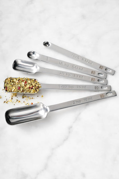 King Arthur Baking Company Odd-Sized Measuring Spoons, 18/8 Stainless Steel, 5-Piece Set, Precision Measures, For Baking And Cooking