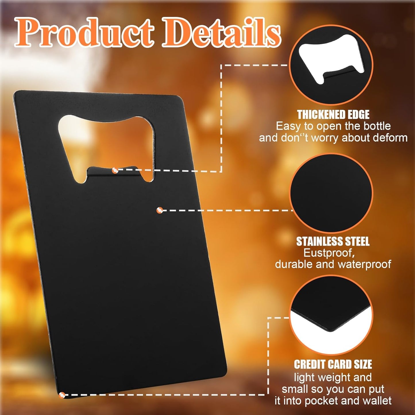 QTLCOHD 20 Pack Flat Bottle Opener 7 Inch Stainless Steel Bottle Openers Bulk Black Beer Bottle Opener Bartender for Kitchen Bar or Restaurant