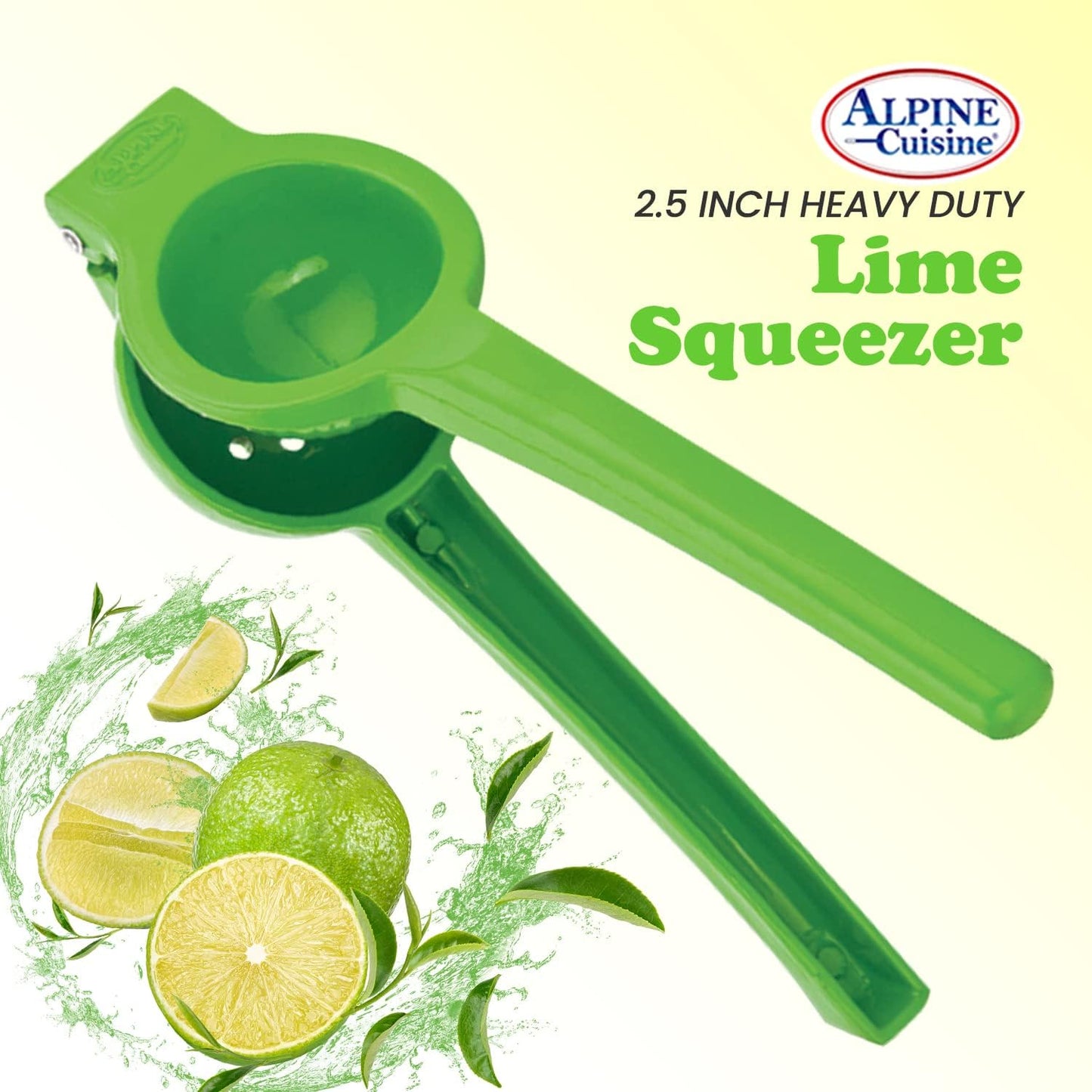 Alpine Cuisine Orange Squeezer with hook - Handheld Aluminum Citrus Juicer, Manual Citrus Juicer press, Orange & Lemon Press - Kitchen Tools and Gadgets for Making Fresh Juice - 9.1 x 3.5 Inches