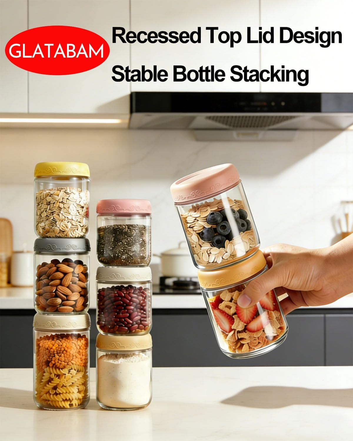4 OZ Salad Dressing Jar 8 Pack, Airtight Leakproof Bulk Small Glass Sauce Jar with Lids, Reusable for Lunch Box, Bento, Travel & Meal Prep(4 OZ-8Pack)