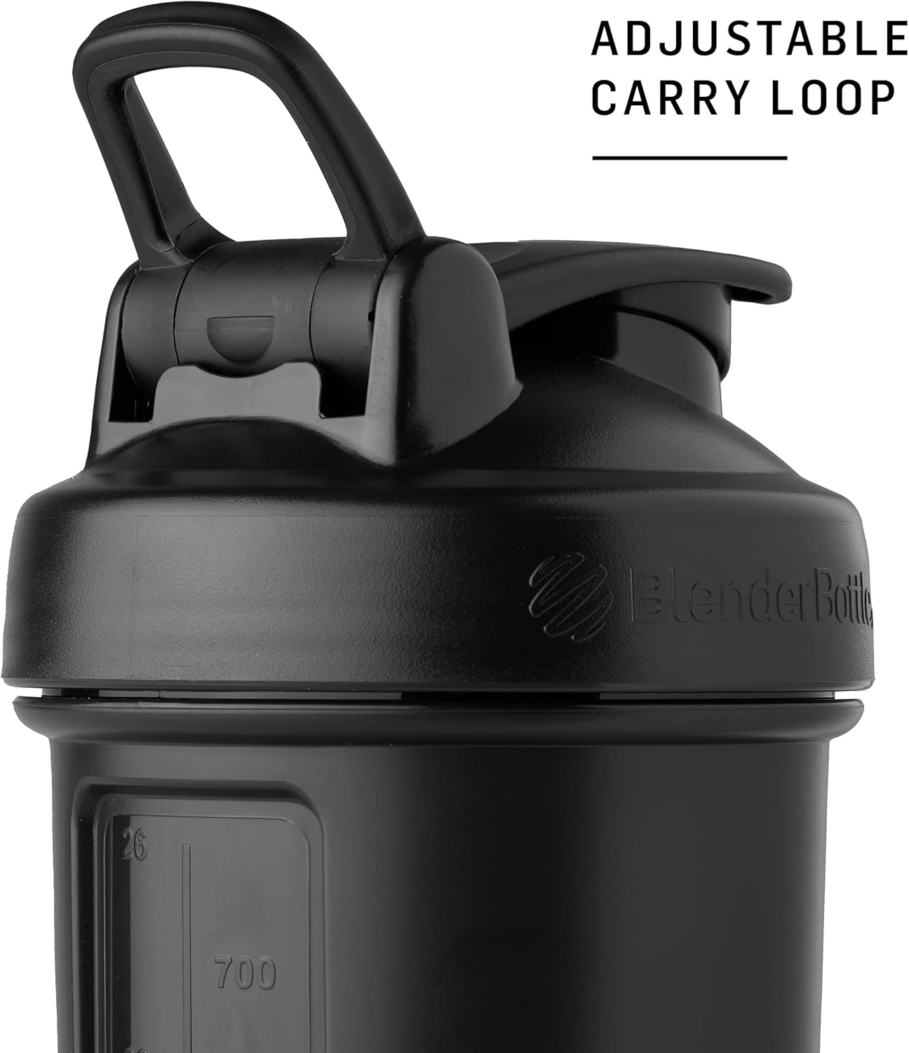 BlenderBottle Classic V2 Shaker Bottle Perfect for Protein Shakes and Pre Workout, 28-Ounce, Clear/Black