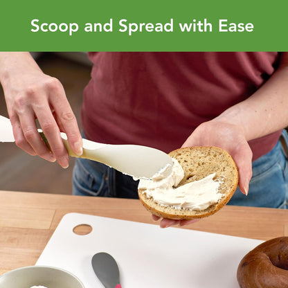 Tovolo Tool for Kitchen Meal Prep to Scoop Spread Slice and Scrape,White/Gray