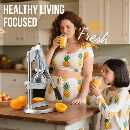 Manual Juicer, Sopito Heavy-Duty Effortless Orange Squeezer Safety Countertop Stainless Steel Hand Press Juicer for Citrus Lemon Lime Grapefruit, Easy to Clean