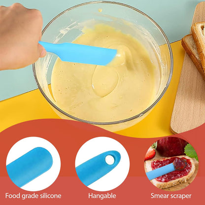 Mini Silicone Spatula Set 6 Pack – Heat-Resistant,Reusable & Non-Stick Spatulas for Baking,Cooking & Mixing – Dishwasher Safe,Multi-Color,Child-Safe Design Tnkcter