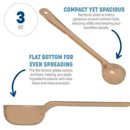 Carlisle FoodService Products Short Handle Portion Control Spoon 4 Ounces Beige
