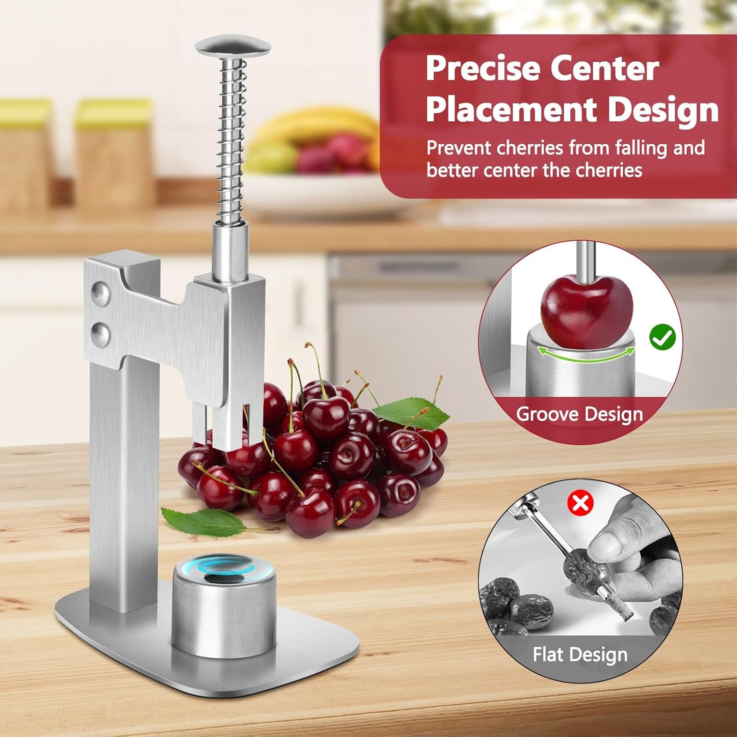 Multitools Stainless Steel Pitter, Olive Pitter Tool Portable Fruit Corer Remover for Cherries, Red Dates, Hawthorn, Grape, Jujube, Easy to Use