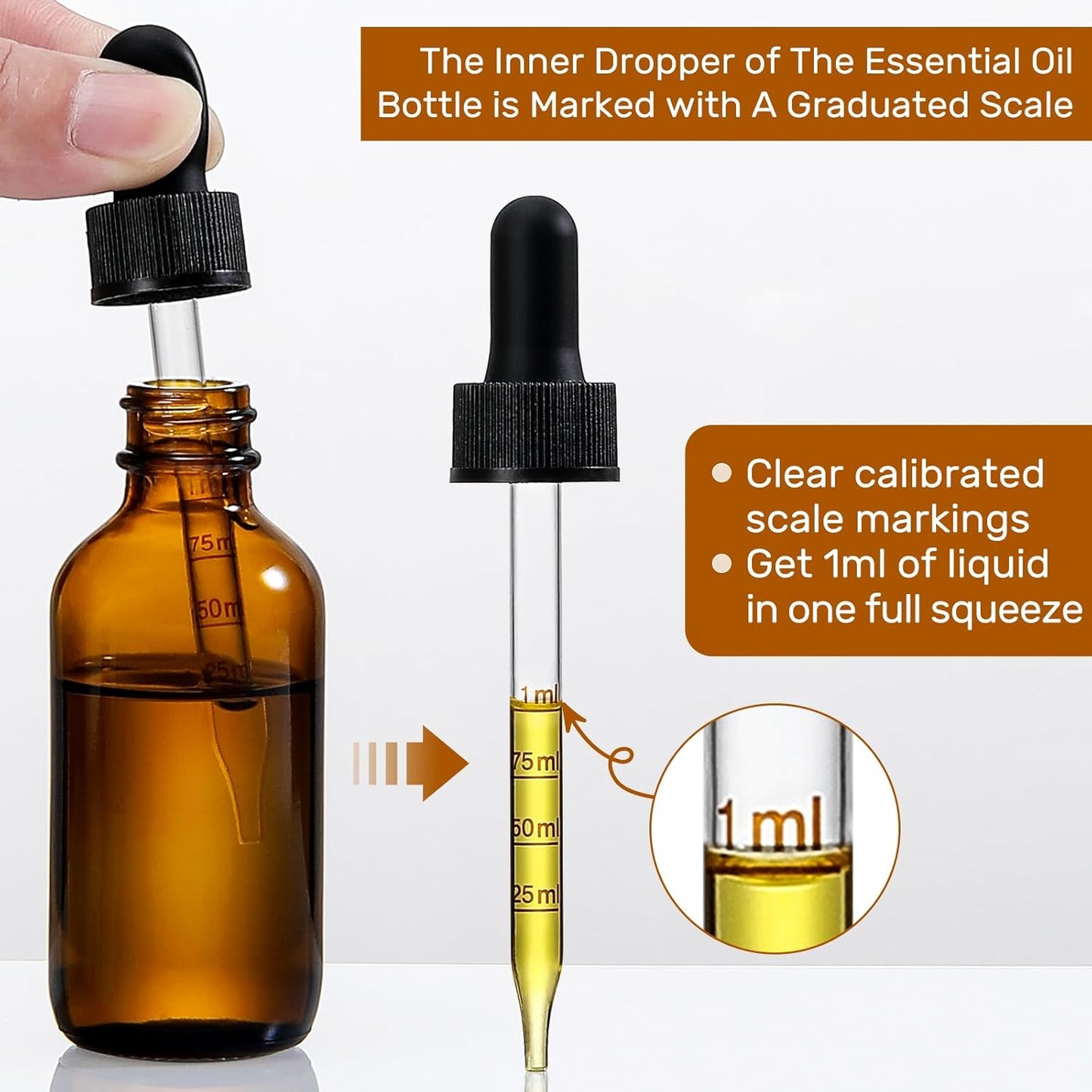 4 Pack, 1 oz Thick Dark Amber Glass Dropper Bottles with 1 Funnels & 4 Labels - 30ml Tincture Bottles with Eye Dropper - Leakproof Essential Oils Bottle - Storage and Travel for Beauty or Health