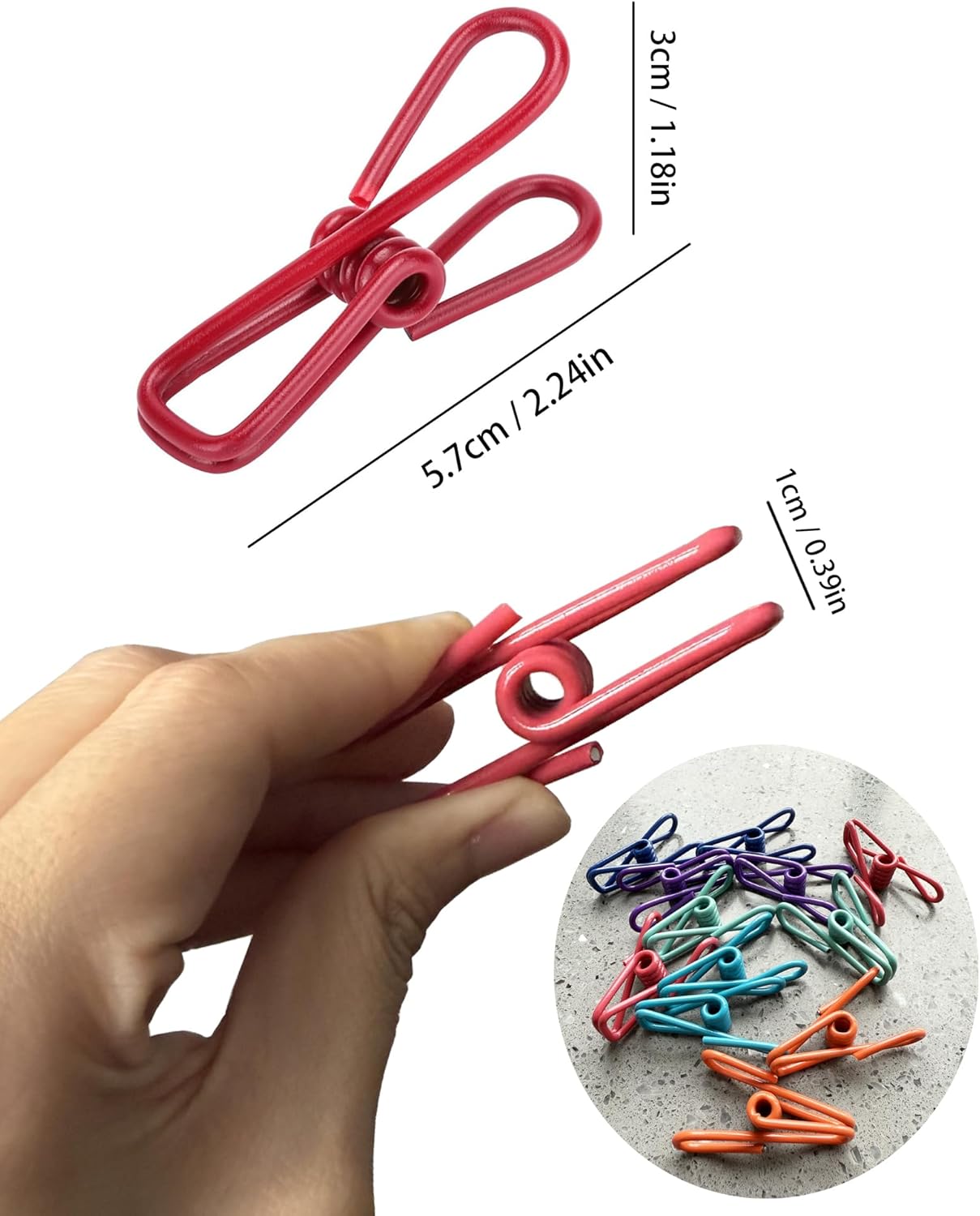 Multipurpose 2 in Chip Bag Clips 10 Pack Metal Clips for Kitchen Food Storage, Laundry Hanging, Bag Chip Bag Sealing - Easy to Use Strong Grip Clips for Home Organizing