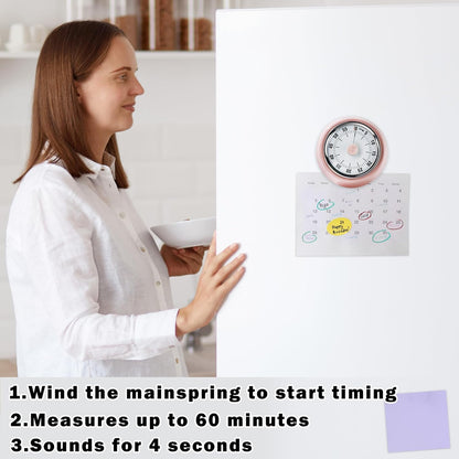 60-Minute Magnetic Visual Timer, Silent Operation and No Battery Needed, Time Management Tools for Kitchen, Homeschool Desk, Office Meetings & Home Learning Timer (Green)