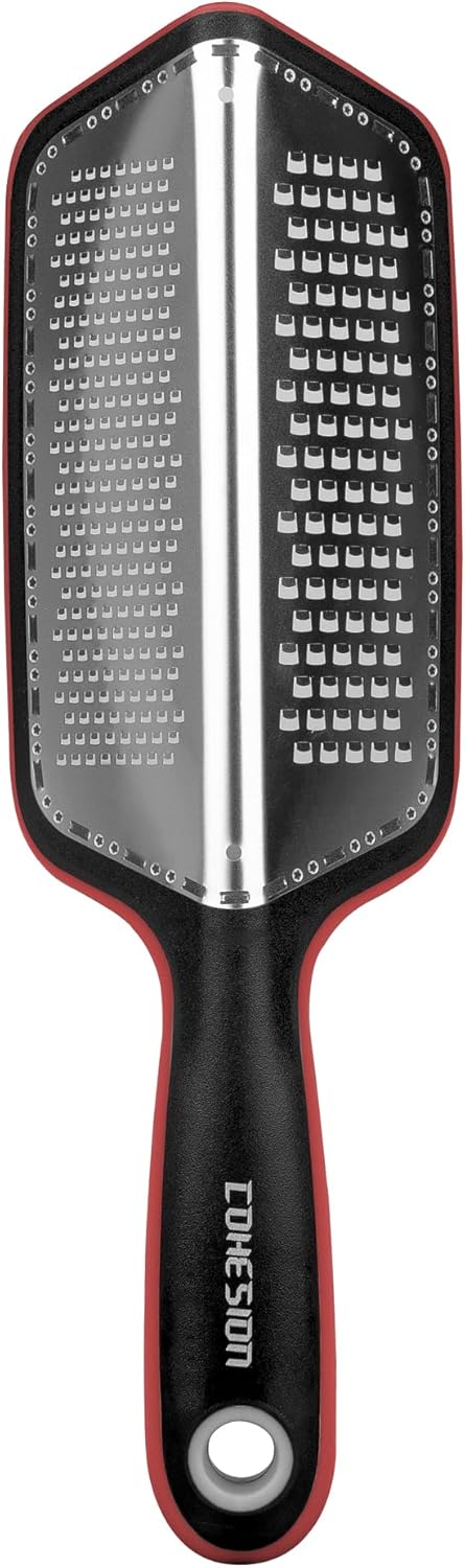 Cohesion Zester Grater Double-sided Graters for Kitchen - Kitchen Lemon Zester Tool for Cheese, Citrus, Garlic, Ginger, Nutmeg, Chocolate, Fruits, Vegetables with Sharp Premium Stainless Steel - Blue