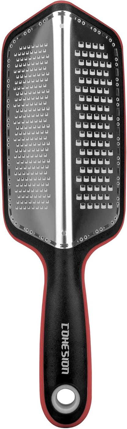 Cohesion Zester Grater Double-sided Graters for Kitchen - Kitchen Lemon Zester Tool for Cheese, Citrus, Garlic, Ginger, Nutmeg, Chocolate, Fruits, Vegetables with Sharp Premium Stainless Steel - Blue