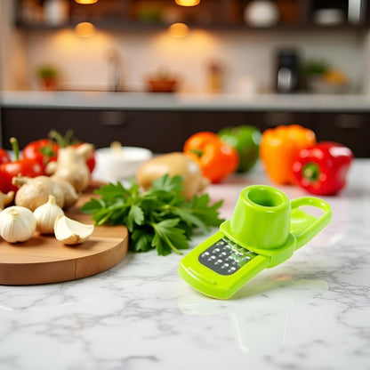 Green Multifunction Ginger Grater Tool Mini Grater Nutmeg Grinder Garlic, Kitchen Manual Fruit Vegetable Nuts Chopper Grinder Garlic Presses Kitchen Utensils and Gadgets