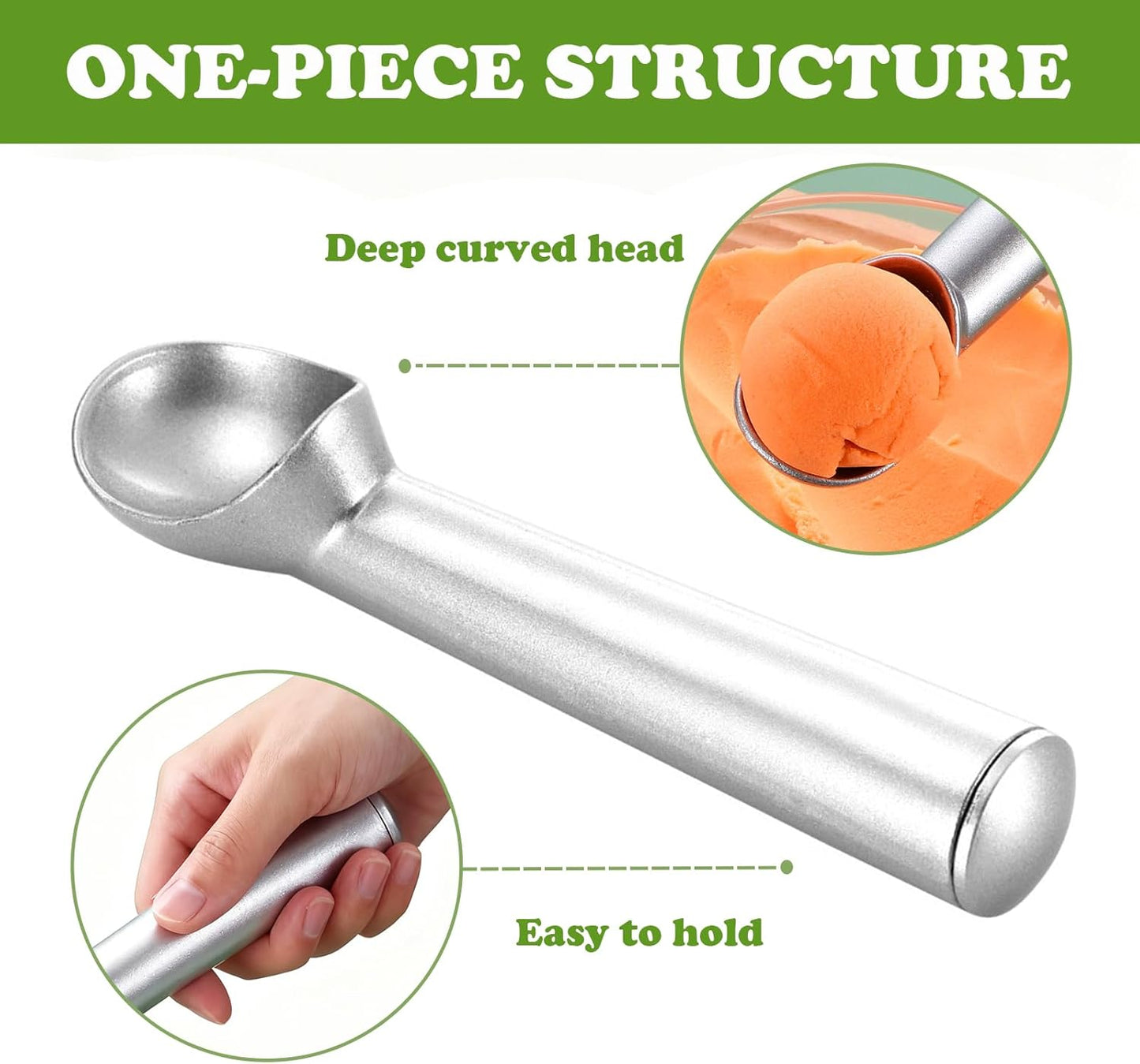 2 Pack Ice Cream Spade - Stainless Steel Flat Ice Cream Paddle, Scooper for Hard or Creamy Dessert Spade Butter Cutter