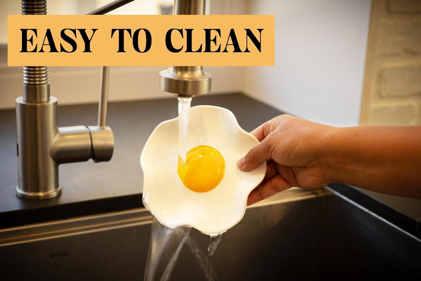 Fried Egg Ceramic Spoon Rest for stove top and kitchen counter | Large and Dishwasher-Safe Sponge holder | Home & kitchen decor | Kitchen Gifts for women | House warming gifts new home