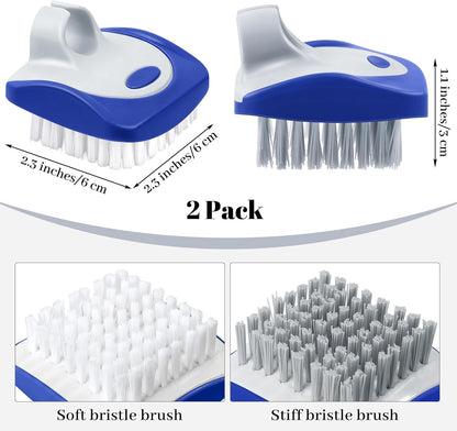Aodaer 4 Pieces Vegetable Brush Potato Scrubber Brush Silicone Hard and Soft Side Fruit Cleaning Tools for Delicate or Tough-Skinned Vegetables