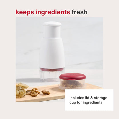 Zyliss Zick Zick Classic Food Chopper - Convenient for Easy, Healthy Meal Prep - Manual Vegetable Chopper with Stainless Steel Blades - Compact & Dishwasher Safe - Zick Zick 3.0