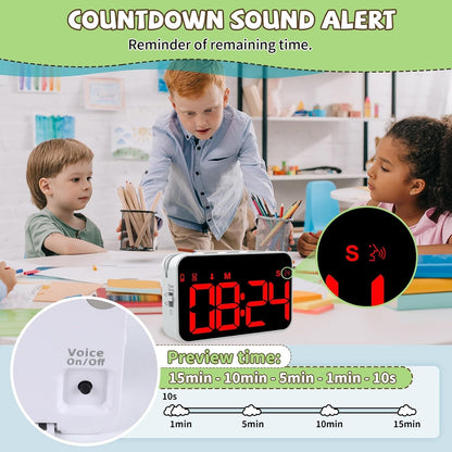 PERSUPER Digital Timer Kitchen Timer Count Down Up Rechargeable Kitchen Gadgets Vibration Mode Adjustable Volume and Brightness LED Display Time Management for Cook, Desk, Kids Adults Study Teaching