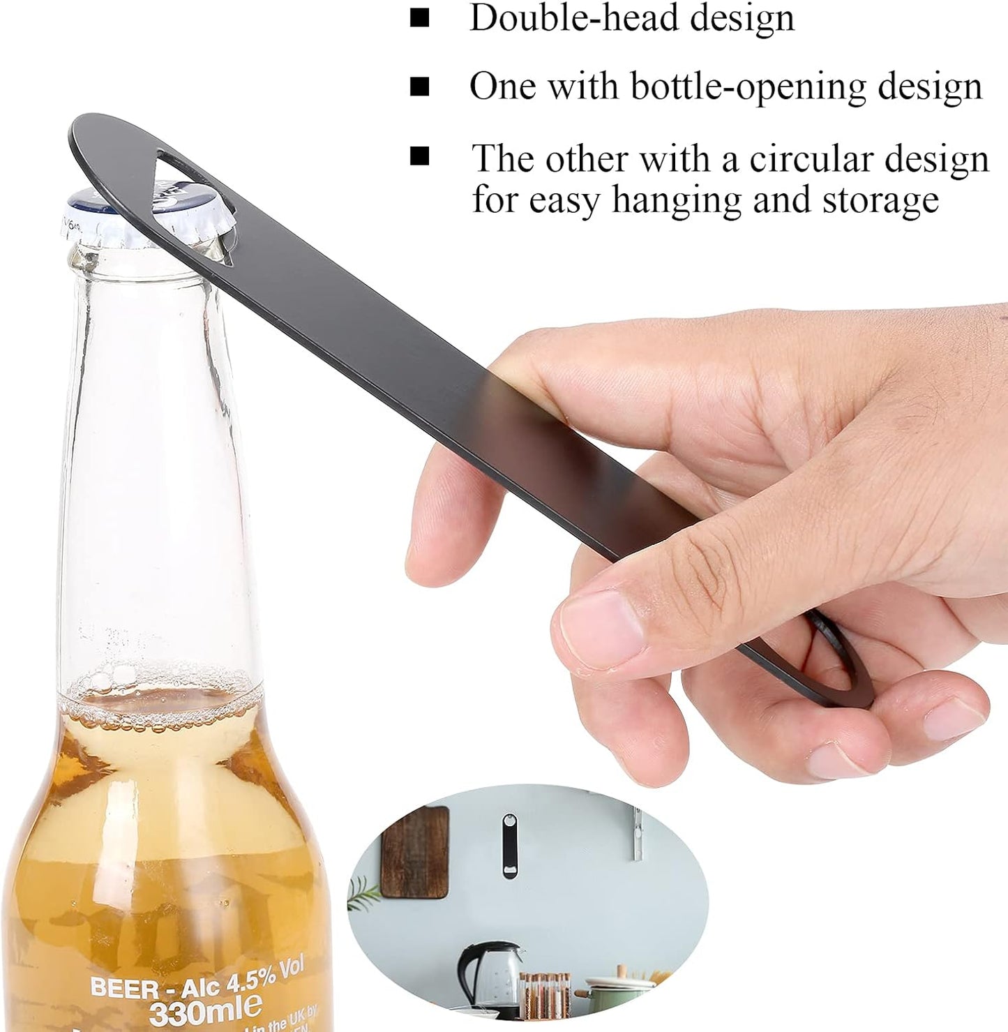 WEGAZ-5 Pack 7 Inches Large Colorful Beer Bottle Openers，Stainless Steel ﻿