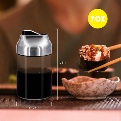 Aelga Olive Oil Dispenser - 14 OZ Glass Oil and Vinegar Dispenser Bottles Set for Kitchen No Drip-Set of 2