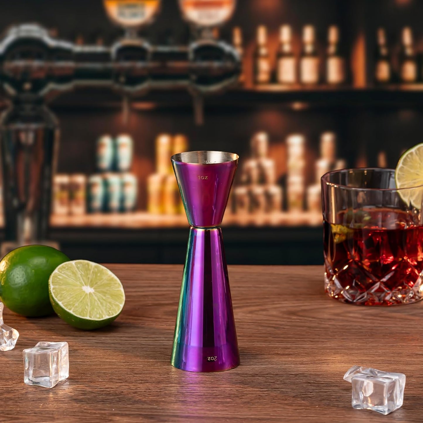 Briout Jigger for Bartending, Double Cocktail Jigger Japanese Premium 304 Stainless Steel Jigger 2 OZ 1 OZ with Measurements Inside