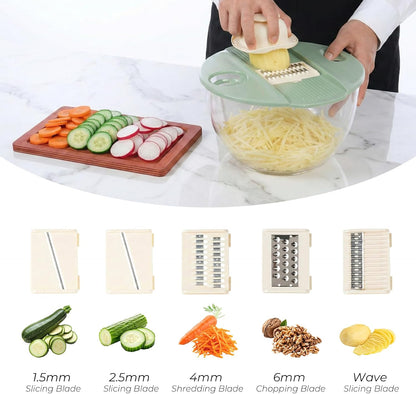 Salad Spinner Large Lettuce Spinner 4.3 Qt with Non-Slip Base & Stop Button Vegetable Dryer & Fruit Washing Bowl for Efficient Salad Prep