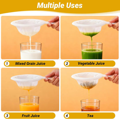Ultra Fine Mesh Strainer with Handle, 200 Mesh, Plastic Juice Strainer, Small Colander for Kitchen, Nylon Fine Sieve for Soy/Nut Milk, Yogurt, Coffee, Honey, Wine, Food, Tea Leaf Filter