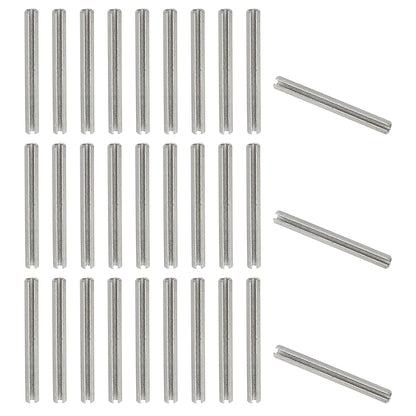 PATIKIL Slotted Spring Pin, 50 Pcs 1/8" x 3/4" (3.2mm x 20mm) 304 Stainless Steel Split Roll Pins Spring Dowel for Home Improvement Automotive Machine Repair, Silver - Colors A