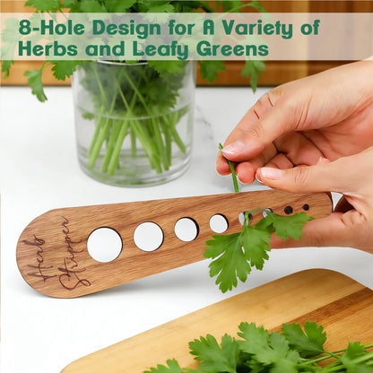 Herb Scissors & Herb Stripper Wooden Vegetable Leaf Separator, Multipurpose 5 Blade Kitchen Salad Scissors, Exquisite Herb Stripper Gifts for the Kitchen Suitable for Home Use