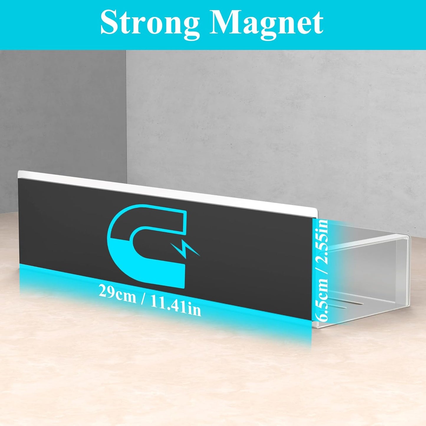 HuggieGems Metal 4 Pack Magnetic Spice Storage Rack Organizer for Refrigerator and Oven, Black Fridge Organizers and Storage, Metal