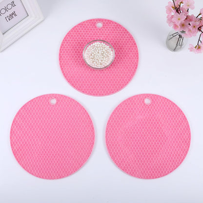 3Pcs Rubber Jar Opener,Round Large Jar Opener Gripper Pad Kitchen Non-Slip Coasters for Weak Hands,6.7x6.7Inch(Gray,Blue,Orange)