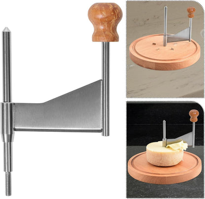 Sewroro Cheese Curler Wheel, Manual Rotary Cheese Grater Cutter with Handle, Stainless Steel Blade for Hard, Vegetables, Cucumbers, Carrots, Melon, Potato, Silver