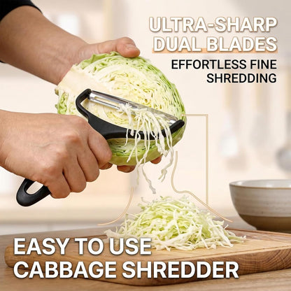 Cabbage Peeler,Cabbage Shredder,Y Wide Cabbage Shredder Tool,Japanese Cabbage Shredde r,Veggie Shredder For Cabbage Lettuce Julienne, Swivel Stainless Steel Blades Big Size