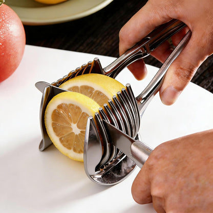Stainless Steel Vegetable Slicing Tool with Secure Grip, Multi-Purpose Cutter for Onions Tomatoes Potatoes (1)