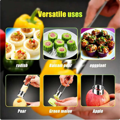 Red Bell Pepper Seed Corer, 2026 New Stainless Steel Fruite Corer, Designed for a Wide Range of Fruits and Vegetables, Kitchen Gadget for Removing Fruit & Vegetable Cores (1pcs)