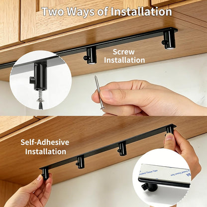 Metal Stand Mixer Attachment Holder Fits for Kitchenaid Mixer Accessories, Under Cabinet Organizers Hangers for Storage Kitchen aid Dough Hook Paddle Beater Whisk Utensil