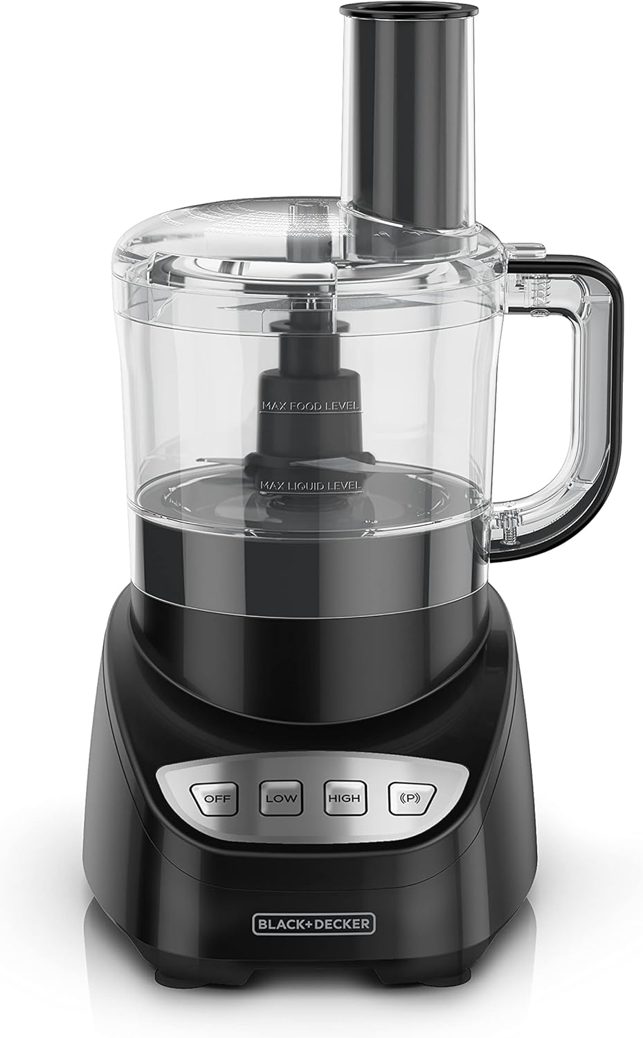 BLACK+DECKER 8-Cup Food Processor, Easy Assembly, Stainless Steel S-Blade, Shred, Slice, Chop, Puree, 450W Motor
