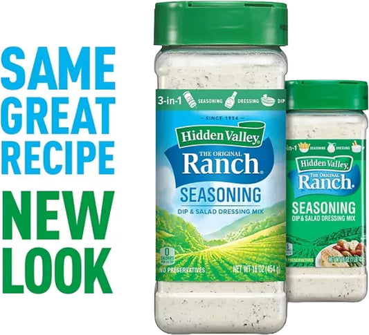 Ranch Seasoning Powder | Hidden Valley Original Ranch Salad Dressing, Seasoning Mix and Dip | Creamy Buttermilk | 16 Fl oz Shaker | Every Order is Elegantly Packaged in a Signature BETRULIGHT Branded Box!