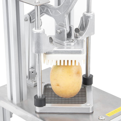Commercial French Fries Cutter 1/4″ 3/8″ 6 Wedges 6 Wedges to Core Stainless Steel Blades Potato Slicer Fruit Chopper for Restaurant Home Kitchen Cutting, Sliver