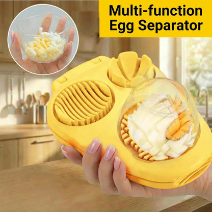 3-in-1 Heavy Duty Egg Slicer, Stainless Steel Blades with Multiple Cutting Modes for Hard Boiled Eggs, Mushrooms, Strawberry, Multifunctional Kitchen Tool, Send Goods from Local Warehouse