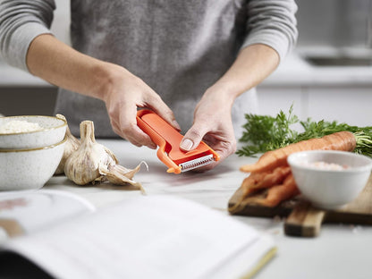 Joseph Joseph Multi-Peel Y-shaped Peeler Easy Grip Handles Stainless Steel Blade for Kitchen Vegetable Fruit, Light Green