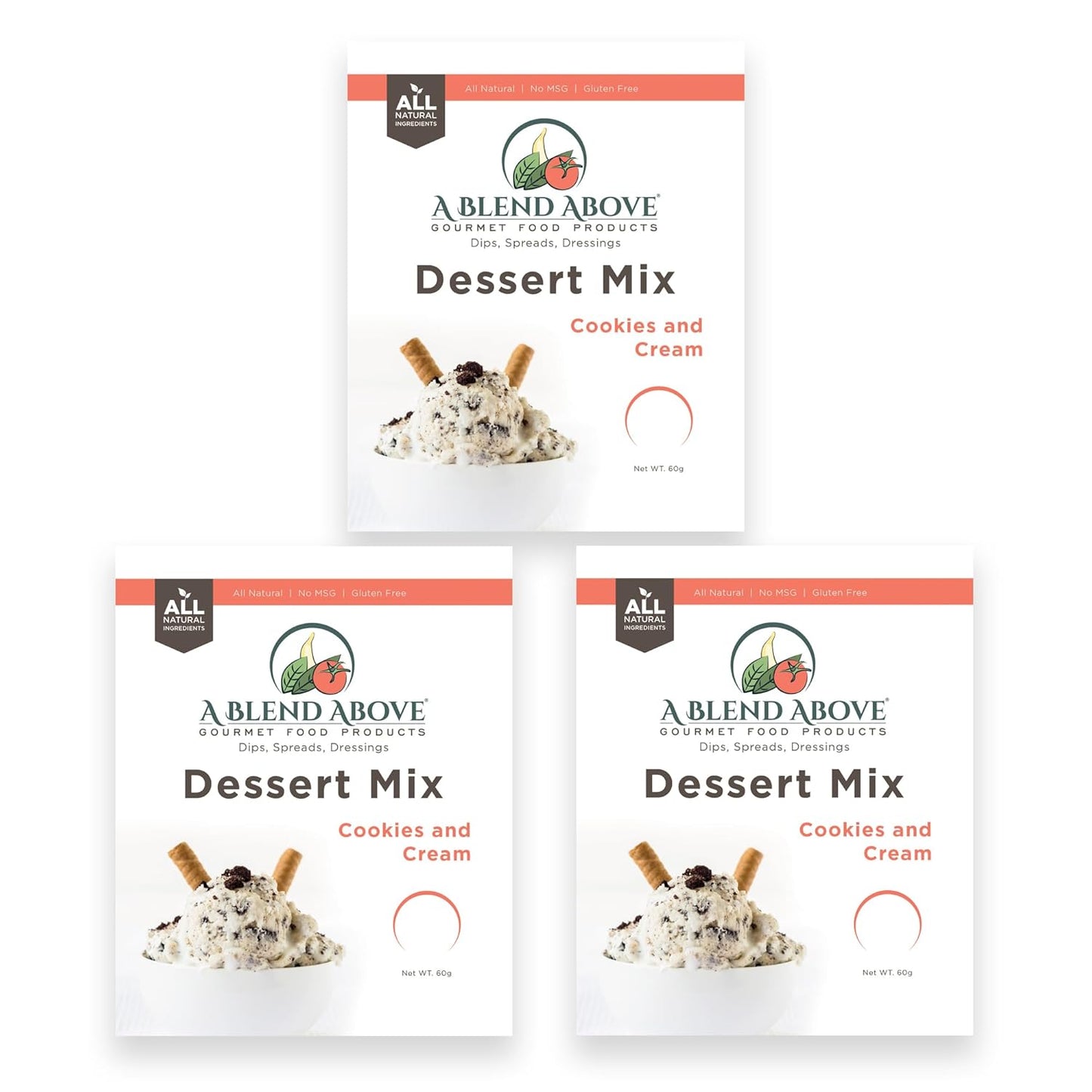 A Blend Above Banana Cream No-Bake Dessert Mix, 3 Pack, No-Bake Cheesecake, Fruit Dip, Dessert Mix, Bagel Topping, Frosting, Cheesecake Filling, Quick and Easy to Make, Makes 16 Ounces, Cream Cheese,