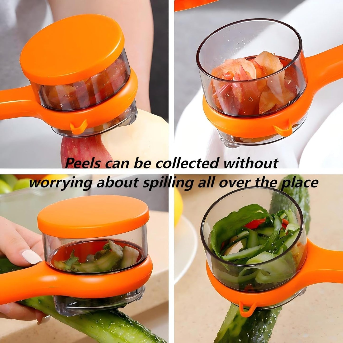 2-Piece Vegetable Peeler Set - Stainless Steel Potato Peeler and Fruit Peeler, Ideal for Kitchen Use, Apple Peeler, Carrot Peeler, Orange Peeler with Comfortable Grip