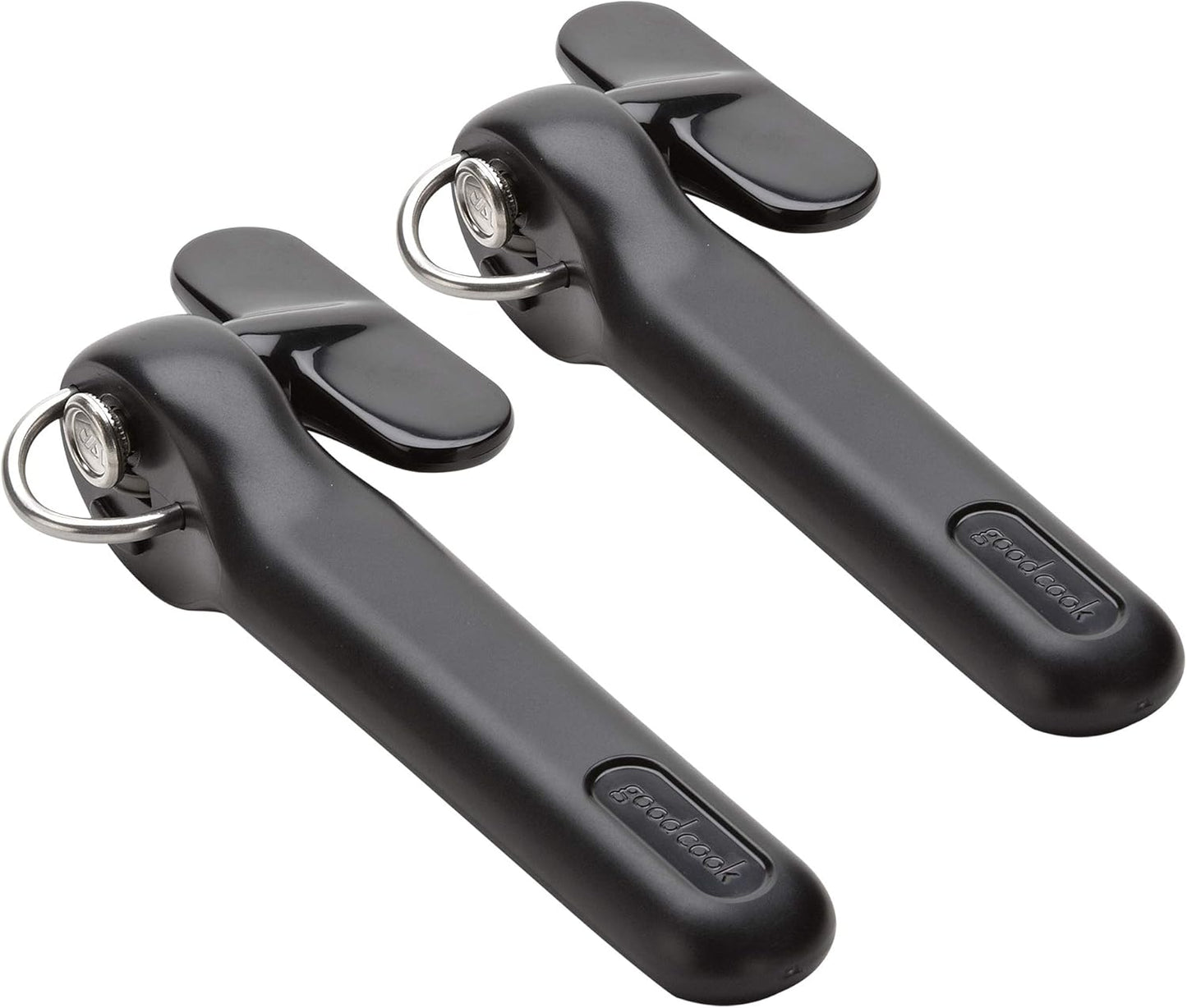 GoodCook Everyday Safe-Cut Manual Can Opener, Set of 2 – Heavy Duty Can Opener with Safe Cut Lid Lifter, Smoothly Cuts & Removes Lids, Hands-Free Lid Disposal, Easy to Use Kitchen Tool